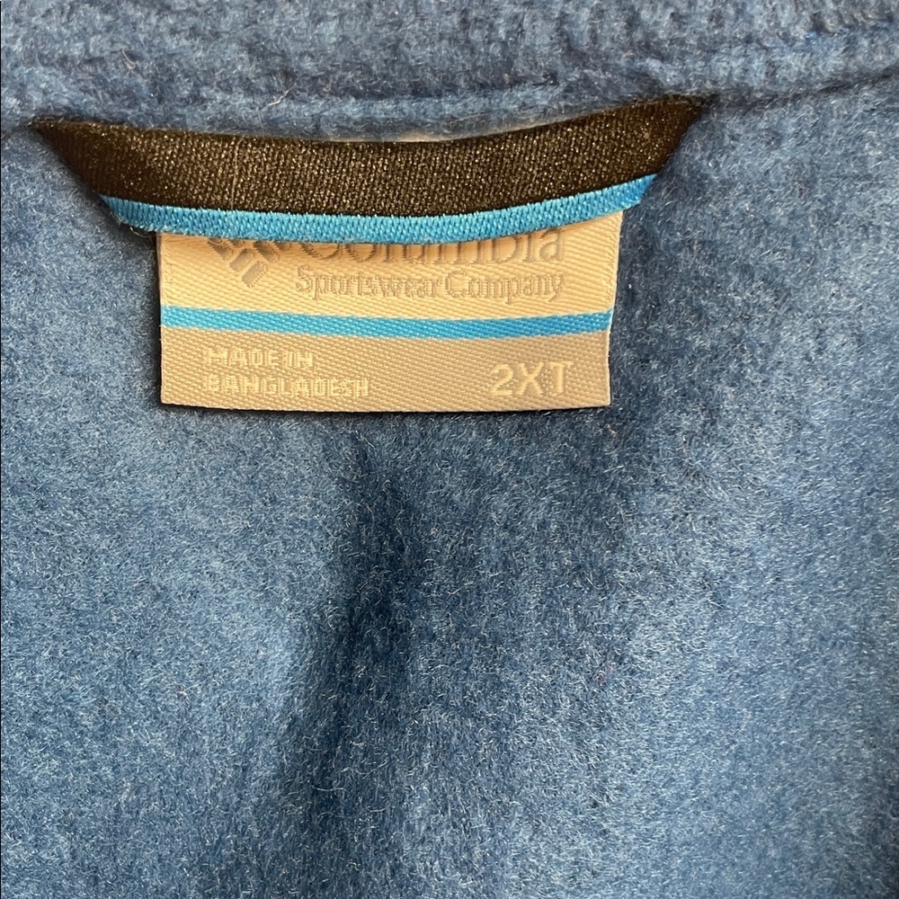 Columbia Royal Blue and Charcoal Vest with Zip Front Pockets - Picture 2 of 7